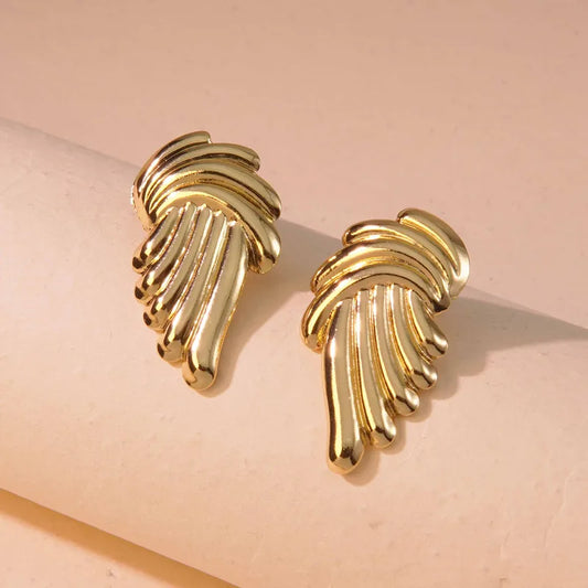 Elegant and Simple Imitation Gold Stud Earrings