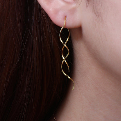 Elegant 925 Silver Geometric Ear Line Earrings