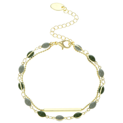 French Retro Double-Layer Stacked Bracelet